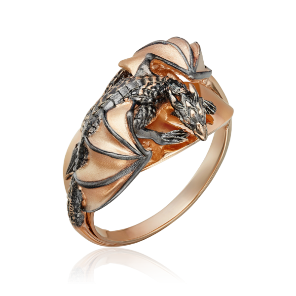 Золотое кольцо с драконом