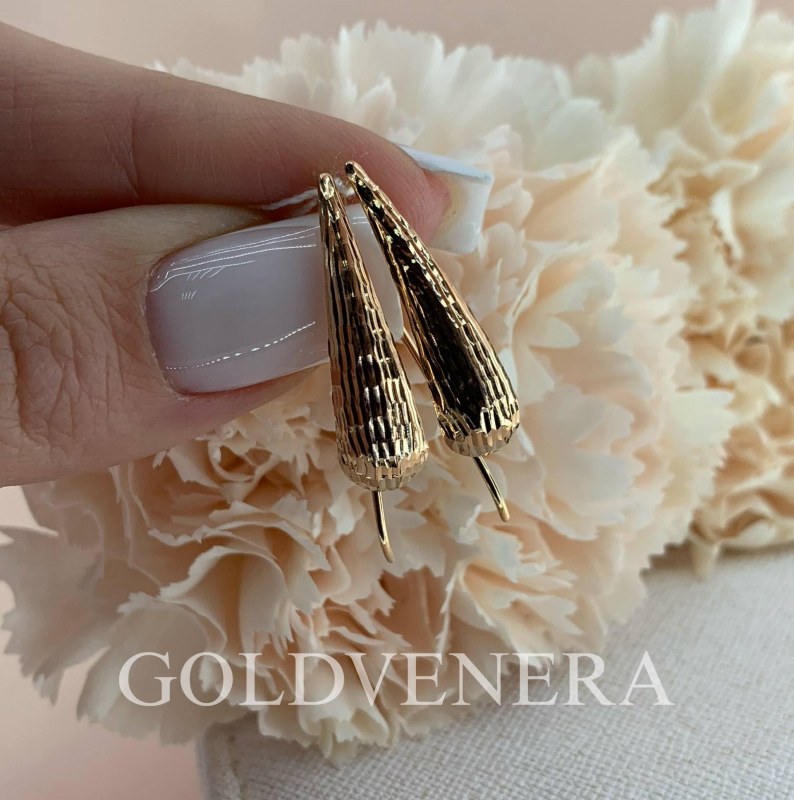 Серьги "Мерцание" из красного золота