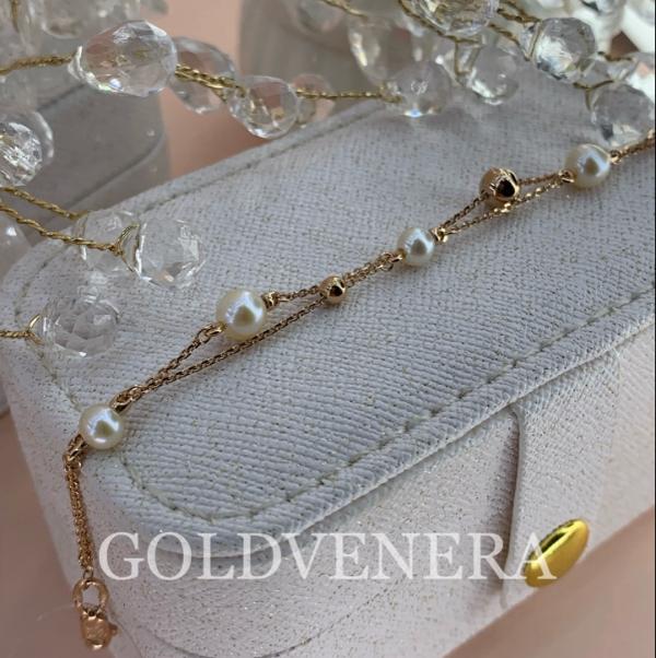 Браслет из красного золота с Жемчугом