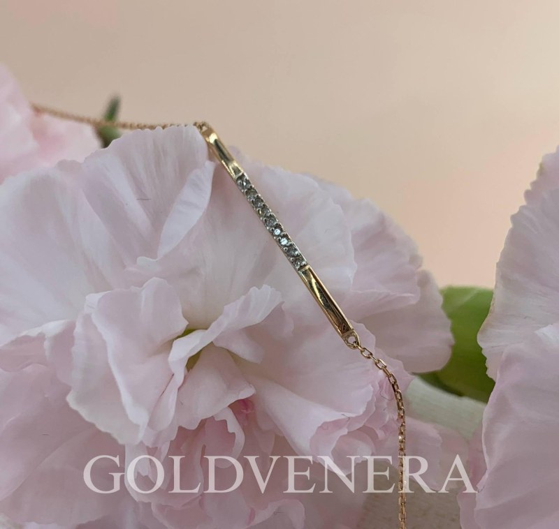 Браслет из красного золота с бриллиантами