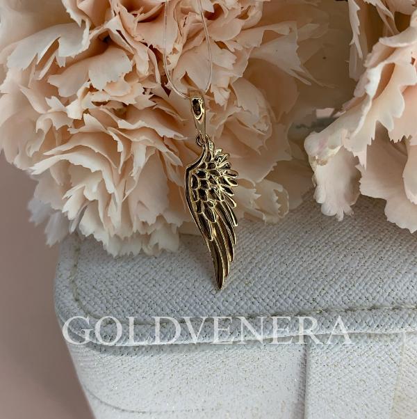 Подвеска "Крыло Ники" из красного золота