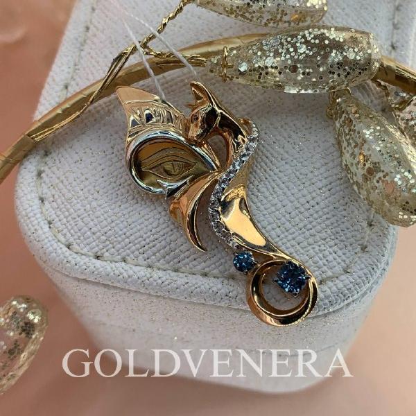 Подвеска "Тайна красоты" из комбинированного золота