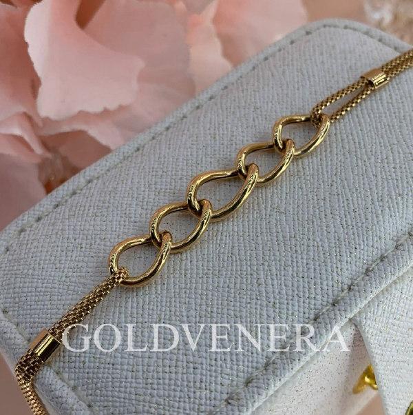 Браслет из красного золота 585 пробы