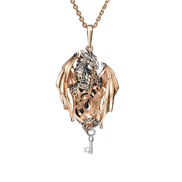 Золотая подвеска «Дракон»